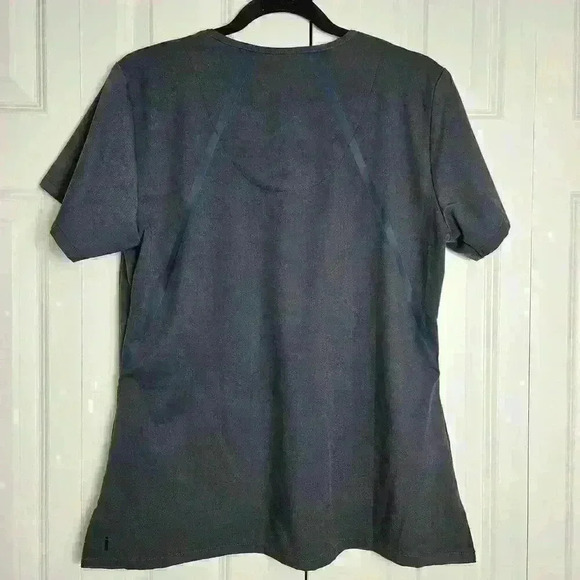 Greys Anatomy Impact Scrub Top Women M Steel/Gray Medical Nurse Doctor Dentist - Picture 3 of 7